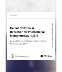 genius children's international reflection mentoring day