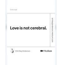 love is not cerebral - eric key anderson
